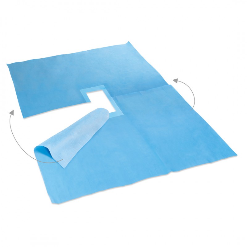 Matodrape Blue Special steril izoláció, ragasztócsíkkal, nyílással