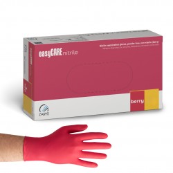 easyCARE Nitril Berry eldobható nitril kesztyű, málnaszín, 100 db