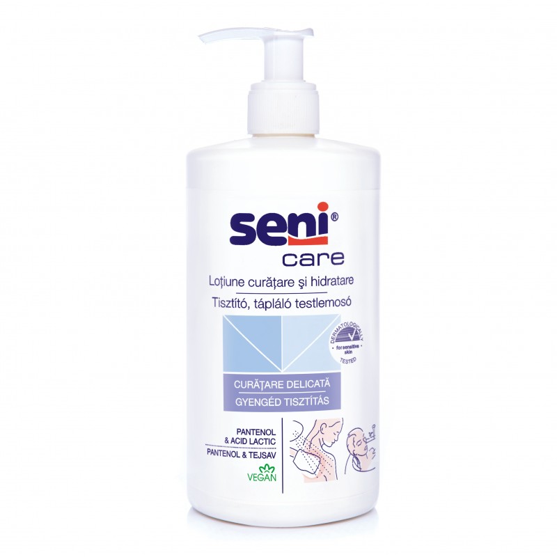 Seni Care tisztító, tápláló testlemosó, 500 ml