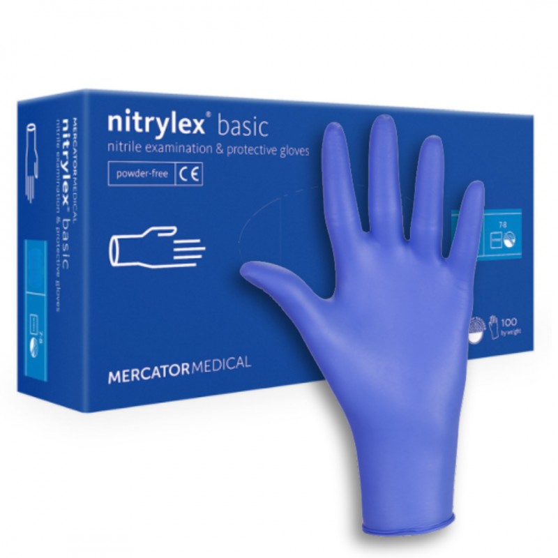 Mercator nitrylex basic nitril kesztyű, sötétkék,100 db