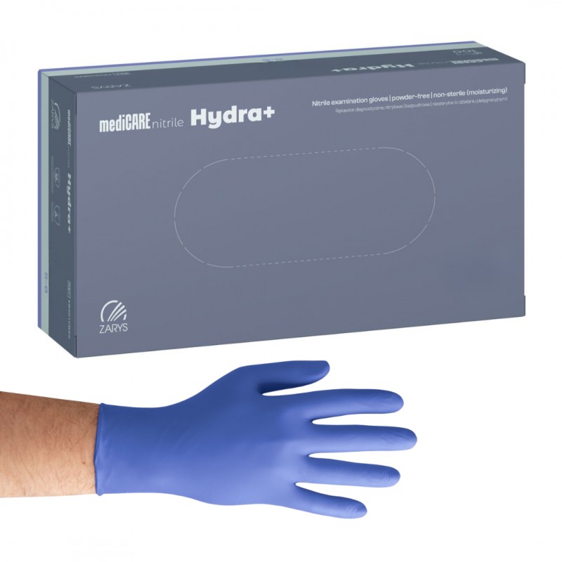 MediCARE Hydra+ nitril kesztyű, búzavirágkék, 100 db