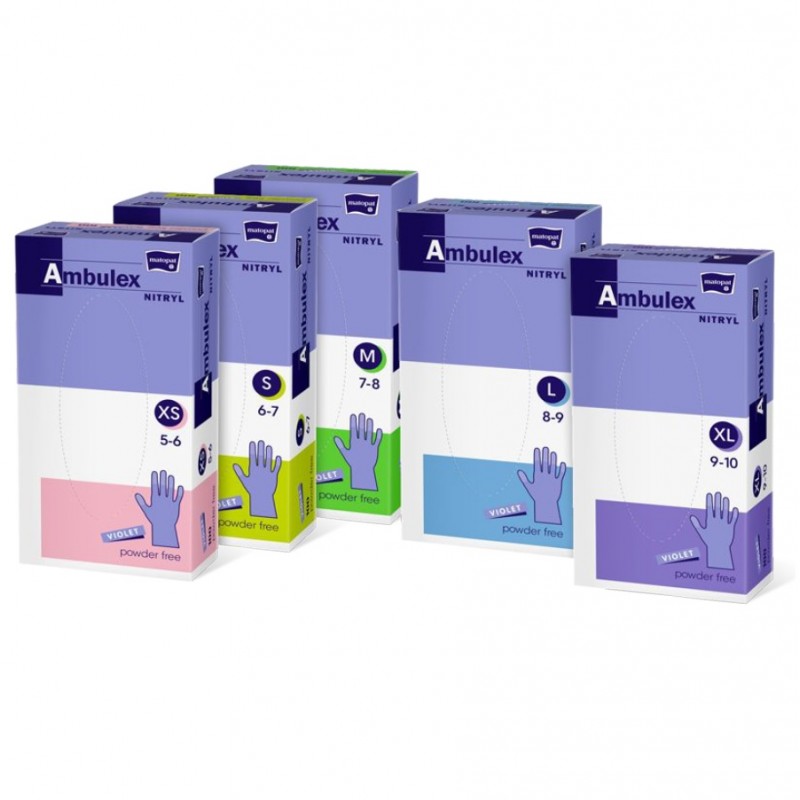 Ambulex nitril kesztyű, lila, 100 db