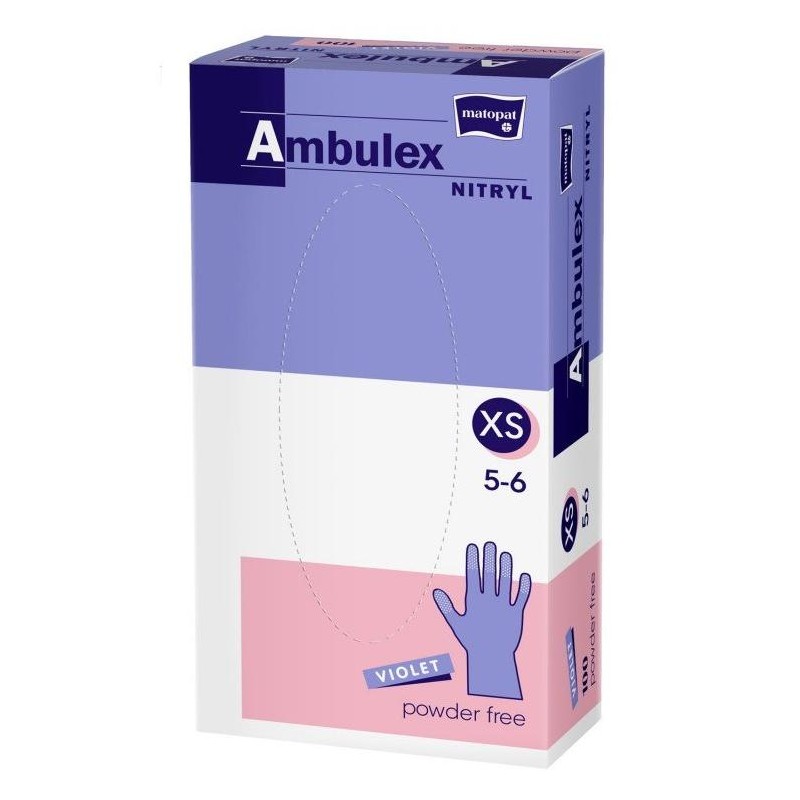 Ambulex nitril kesztyű, lila, 100 db