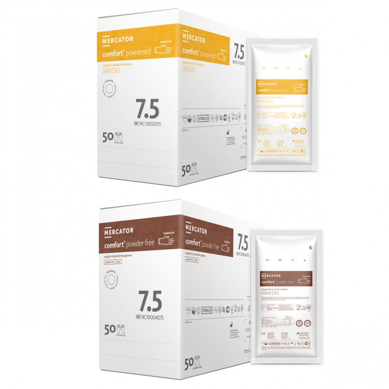 Mercator comfort steril, latex műtéti kesztyű, 50 pár