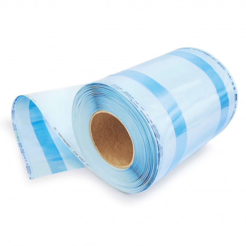 BOM papír-fólia lapos tasak sterilizáláshoz