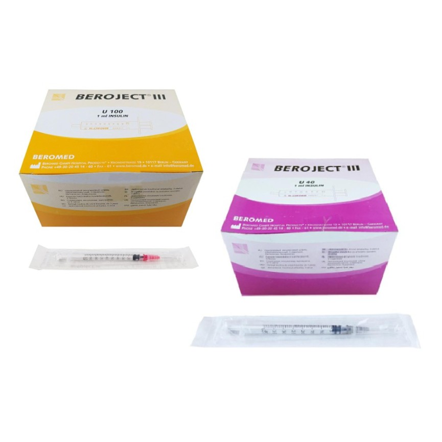 Beromed BEROJECT III inzulin fecskendő 1 ml