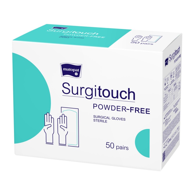 Matopat Surgitouch púdermentes latex műtéti kesztyű, 50 pár