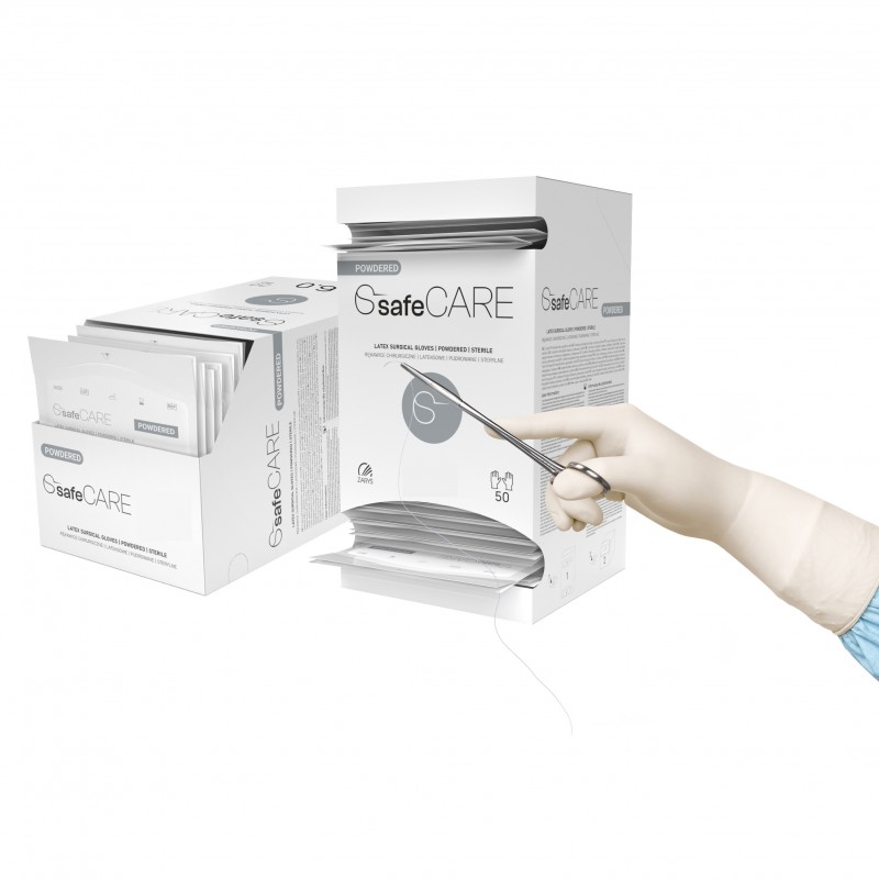 SafeCARE steril, púderes műtéti kesztyű, 50 pár