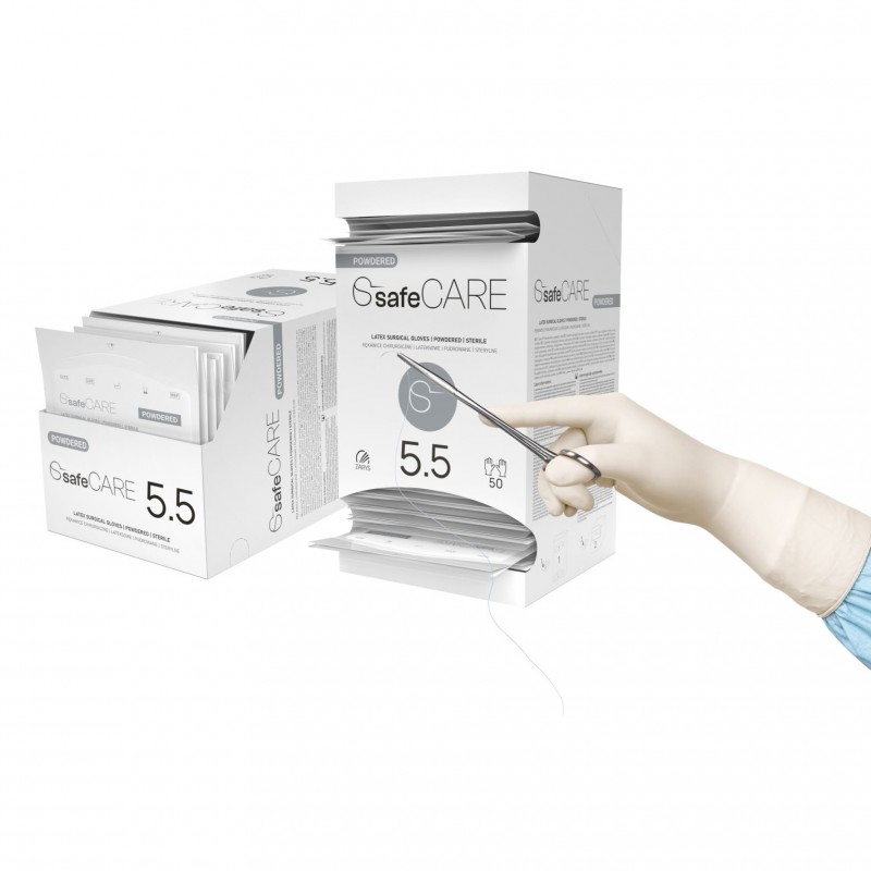 SafeCARE steril, púderes műtéti kesztyű, 50 pár